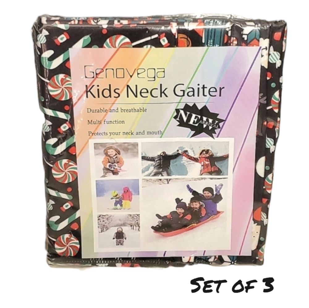 Genovega Kids Neck Gaiter - Pack of 3 (Christmas/Winter)